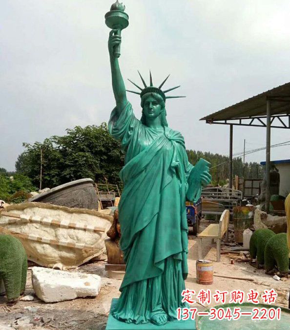 温州玻璃钢仿青铜自由女神像雕塑