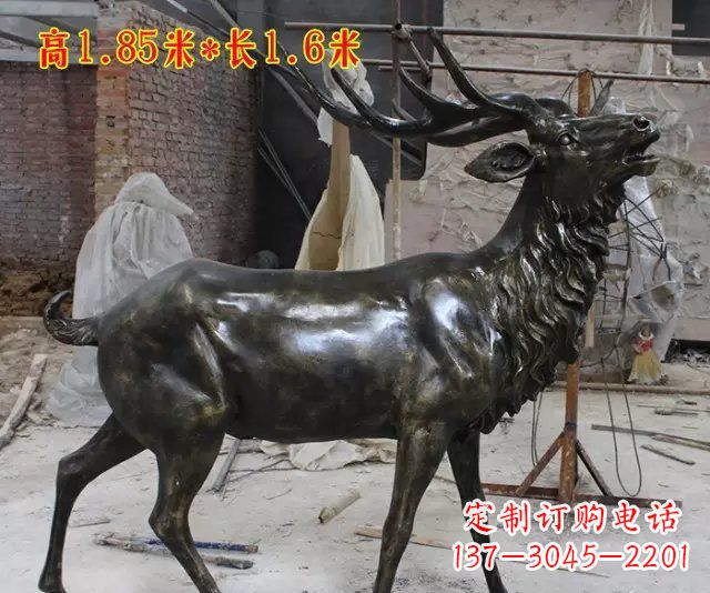 温州玻璃钢仿铜动物雕塑
