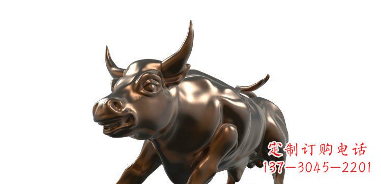 温州玻璃钢仿铜牛公园动物雕塑_1