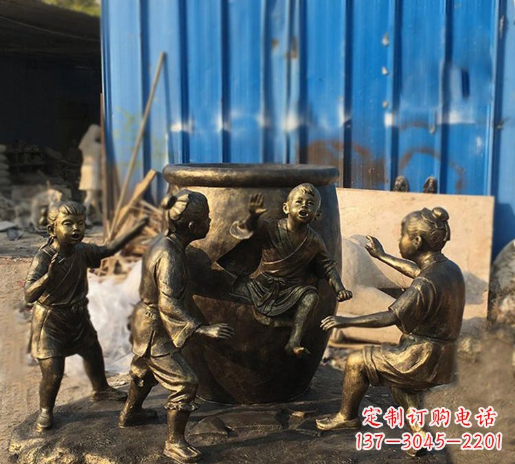 温州玻璃钢仿铜司马光砸缸