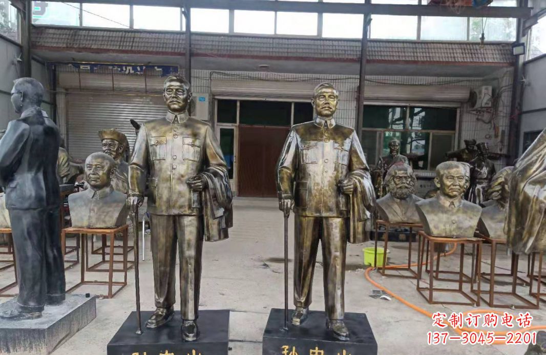 温州玻璃钢仿铜校园景区伟人孙中山雕塑