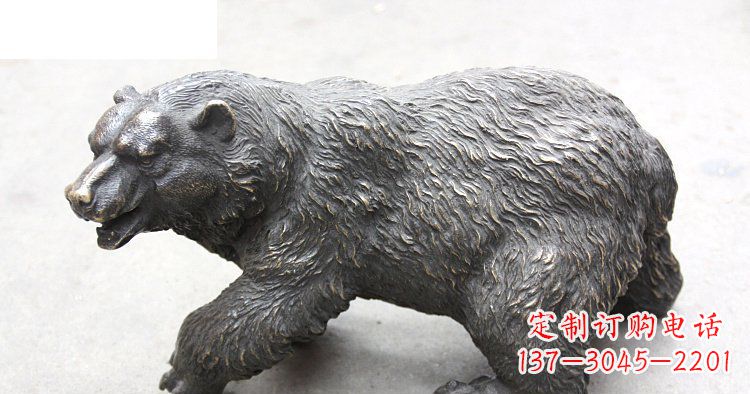 温州玻璃钢仿真北极熊公园动物雕塑