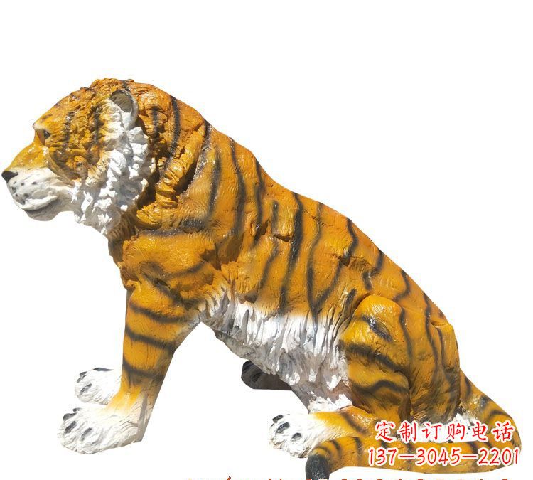 温州玻璃钢仿真老虎雕塑