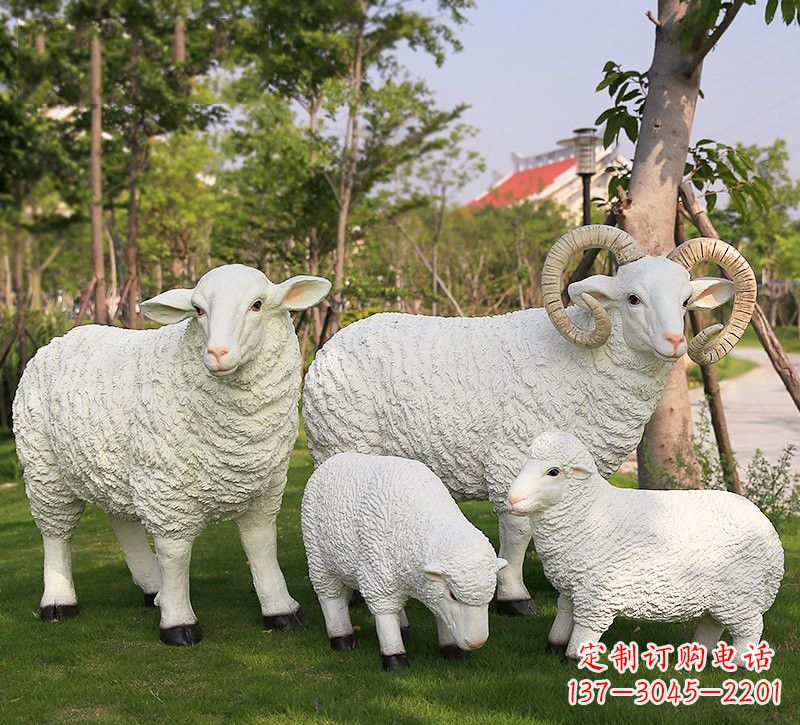 温州玻璃钢仿真山羊