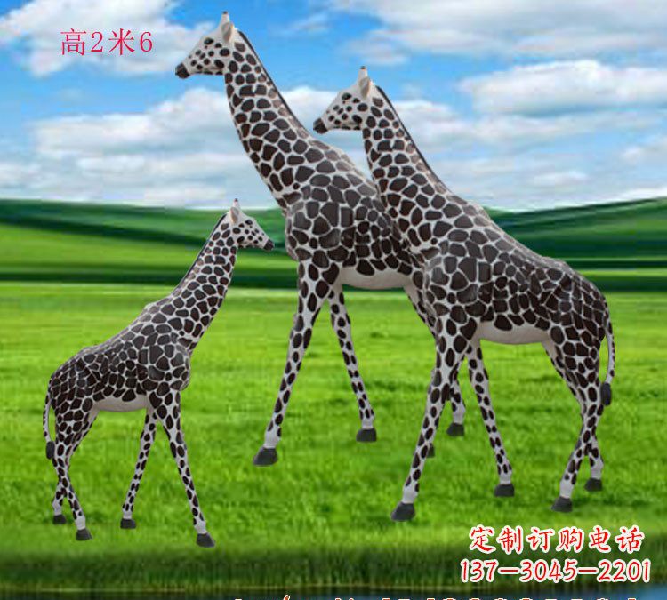 温州玻璃钢仿真长颈鹿雕塑