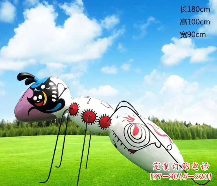 温州玻璃钢公园彩绘蚂蚁雕塑