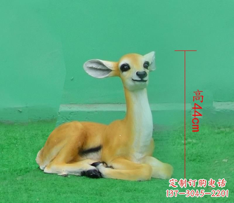 温州玻璃钢公园仿真动物羚羊雕塑