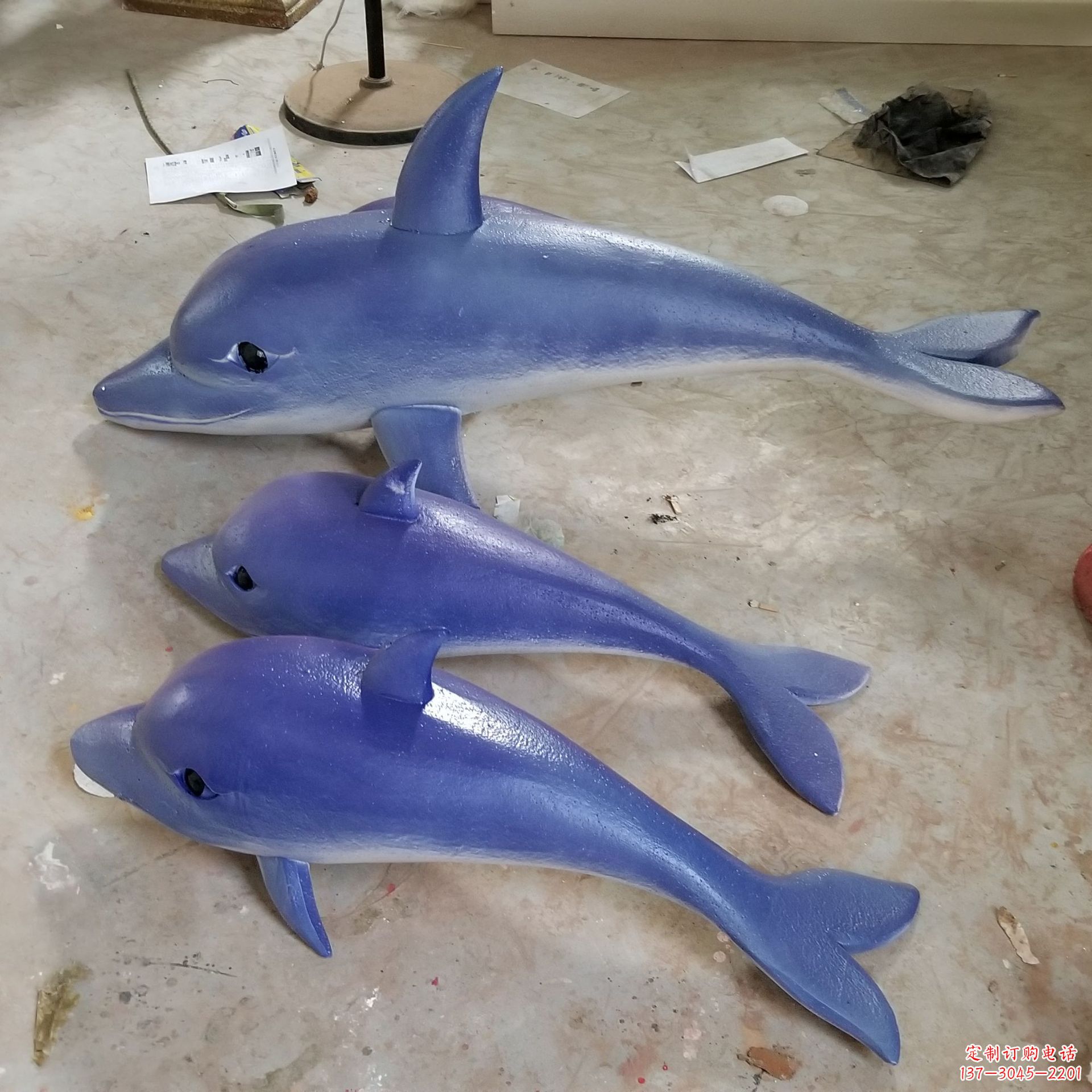 温州玻璃钢海豚雕塑