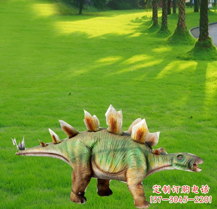 温州玻璃钢棘背龙仿真恐龙雕塑