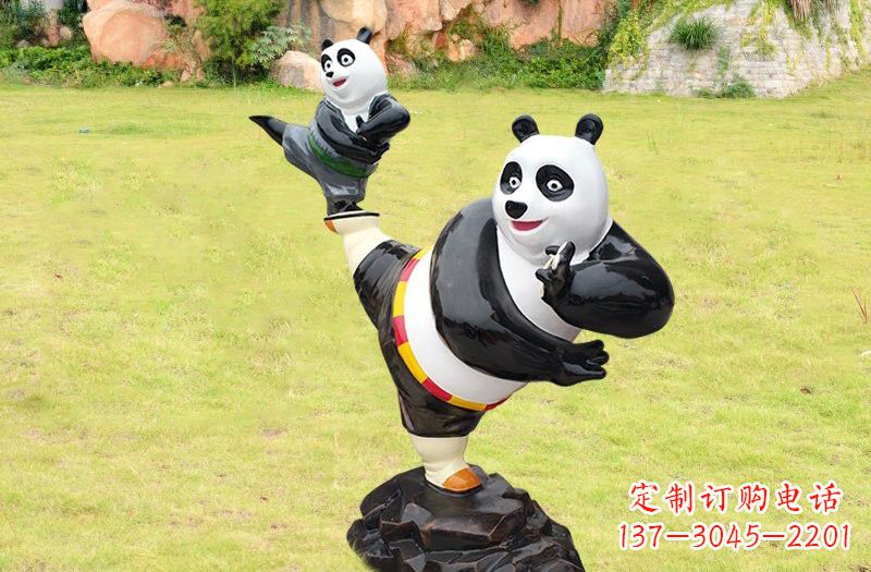 温州玻璃钢卡通功夫熊猫