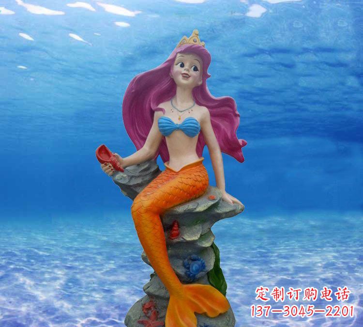 温州玻璃钢卡通美人鱼