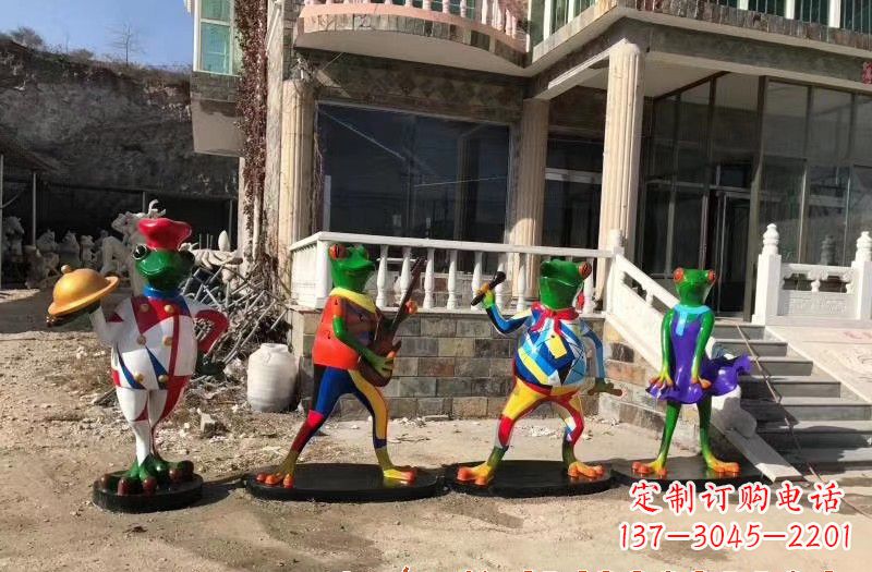 温州玻璃钢卡通青蛙雕塑