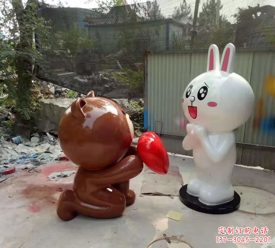 温州玻璃钢卡通熊猫雕塑公园卡通动物雕塑