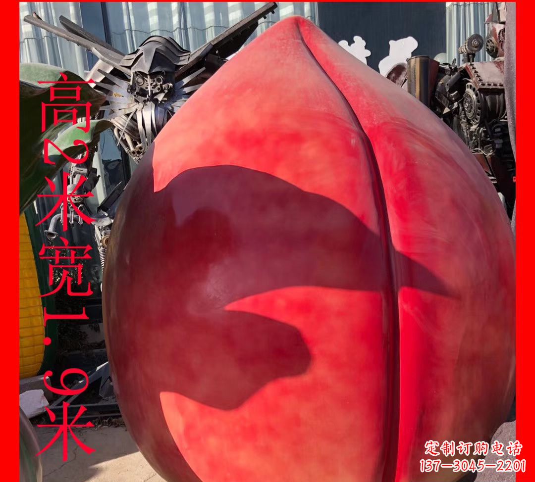 温州玻璃钢烤漆水果景观雕塑