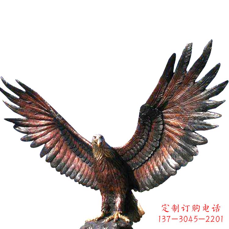 温州玻璃钢老鹰仿铜雕塑