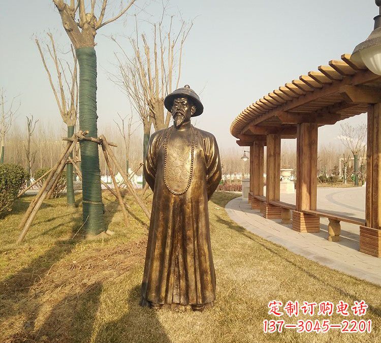 温州玻璃钢林则徐雕塑