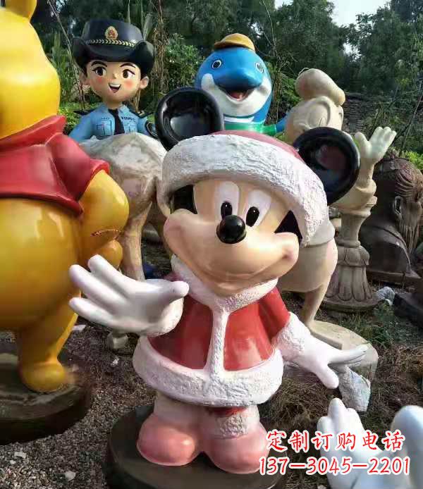 温州玻璃钢米老鼠和唐老鸭卡通动物雕塑