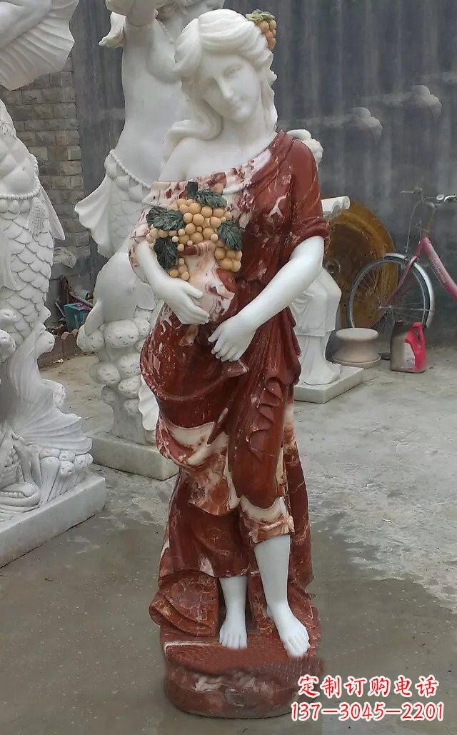 温州玻璃钢女人公园人物雕塑
