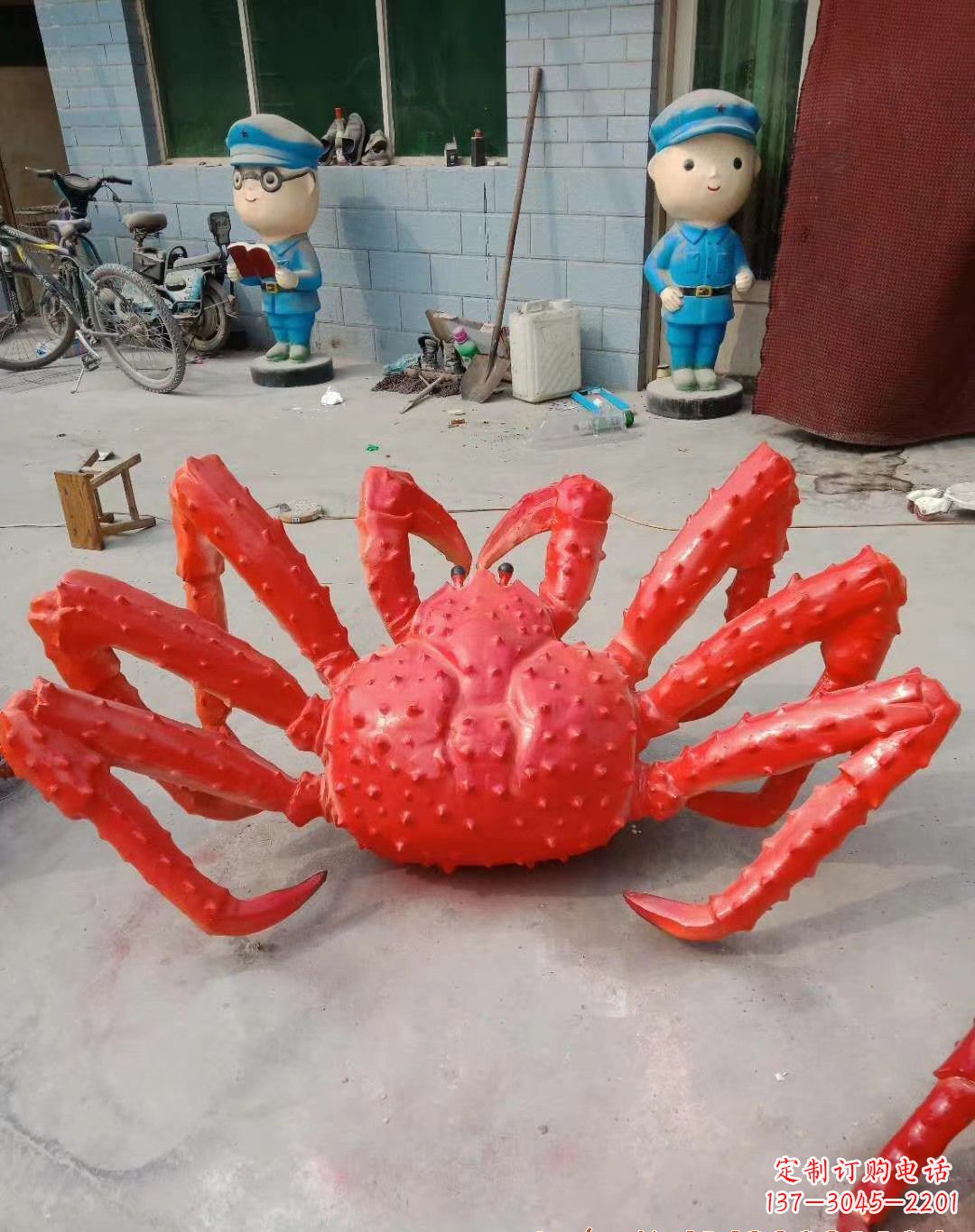 温州玻璃钢螃蟹雕塑