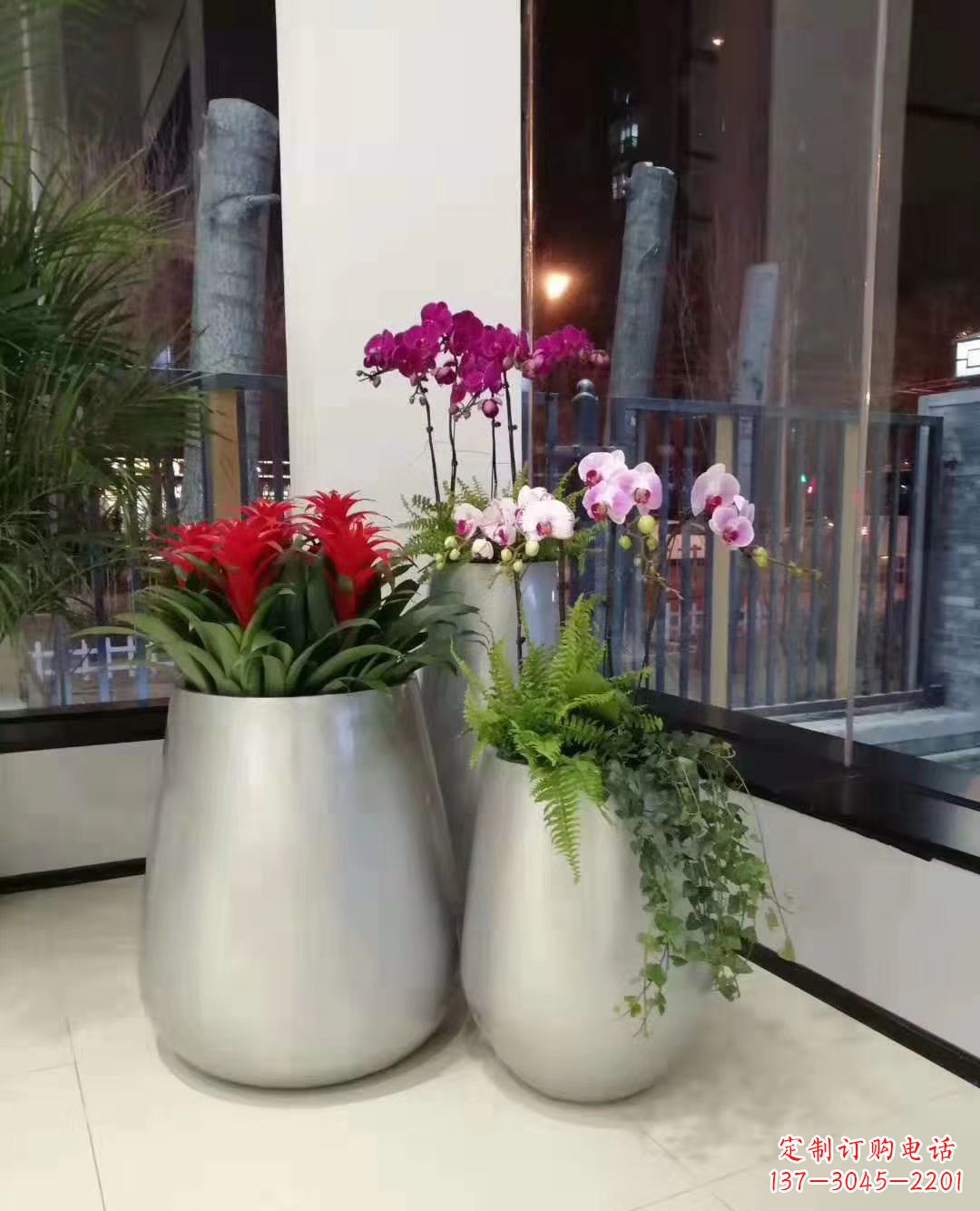 温州玻璃钢盆景花盆雕塑