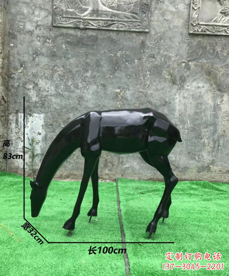 温州玻璃钢切面小鹿雕塑