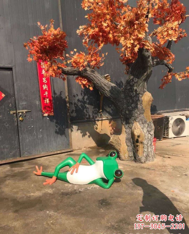 温州玻璃钢青蛙雕塑
