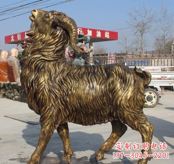 温州玻璃钢山羊雕塑