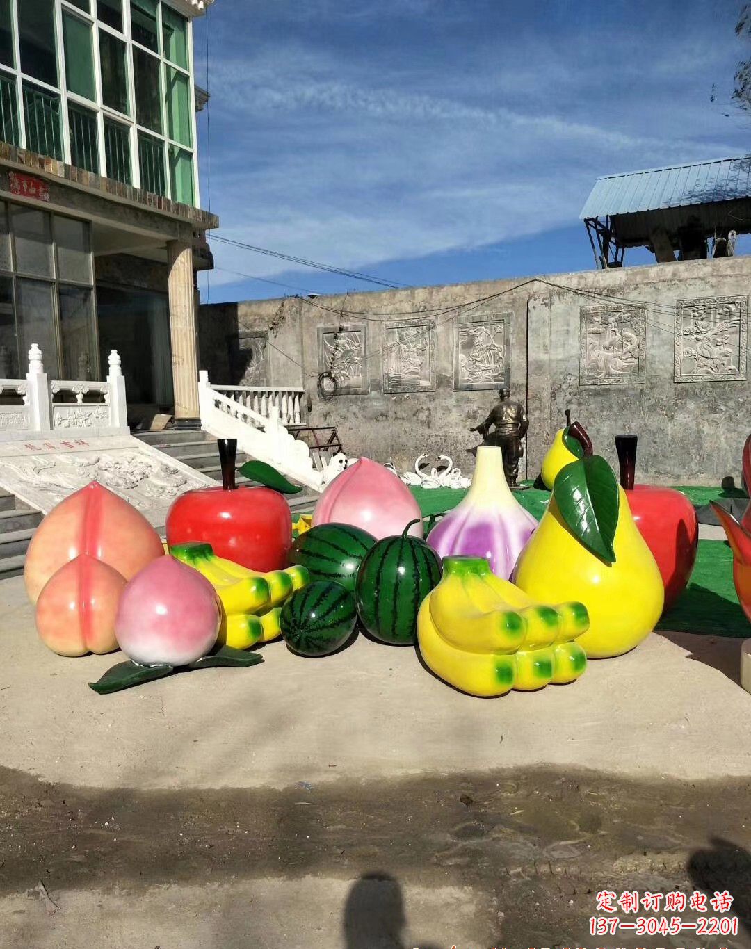 温州玻璃钢水果景观雕塑