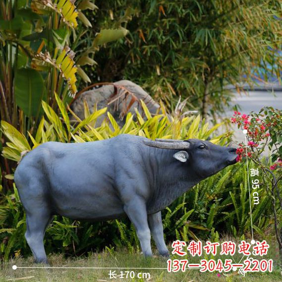 温州玻璃钢水牛仿真雕塑 (3)