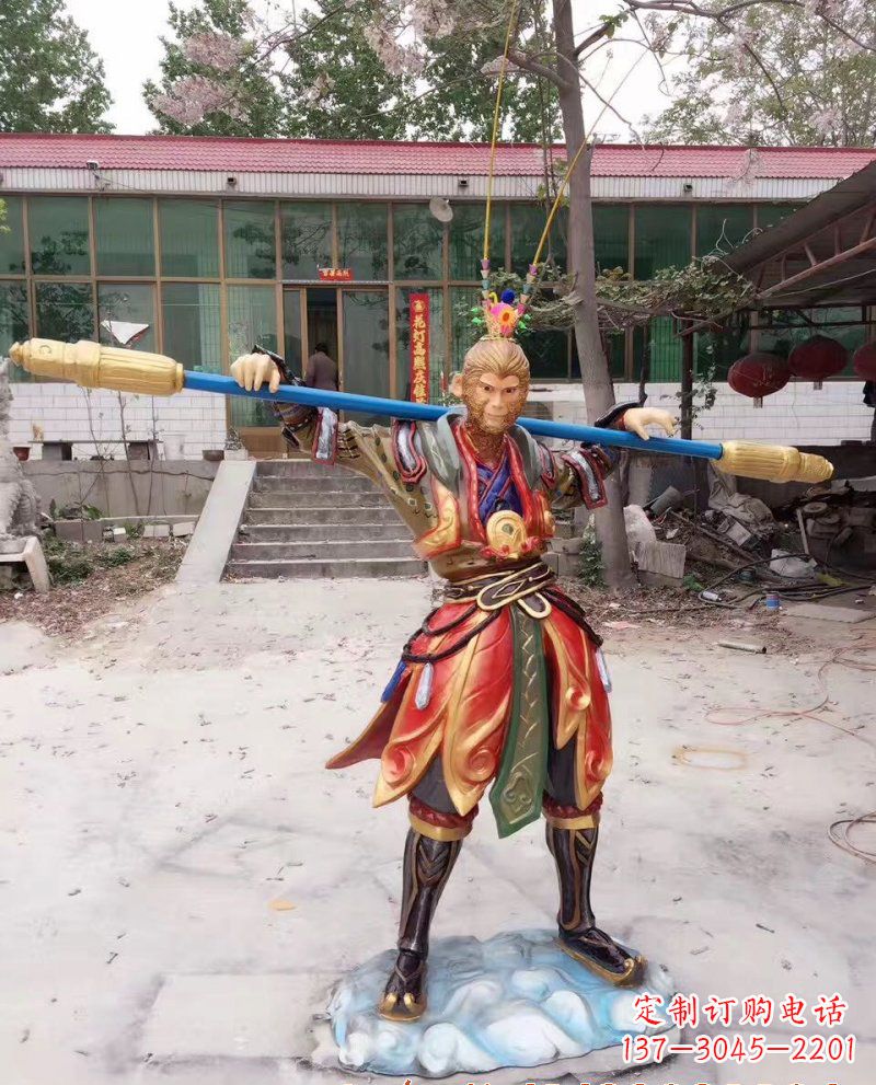 温州玻璃钢孙悟空人物雕塑