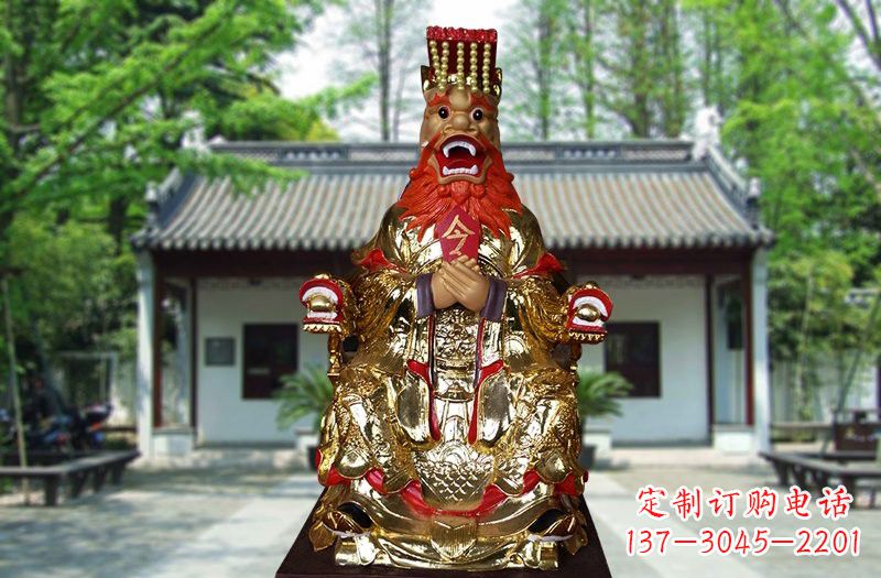 温州玻璃钢贴金龙王