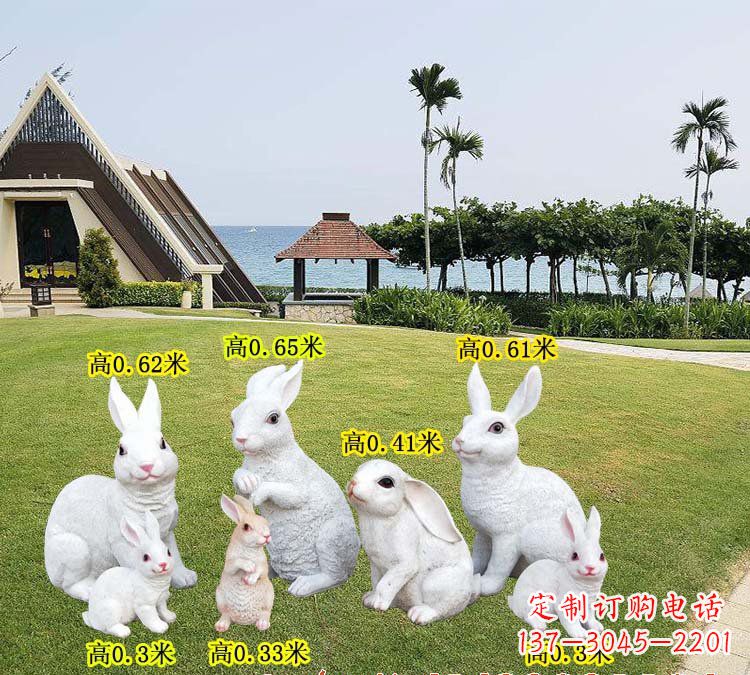 温州玻璃钢兔子雕塑