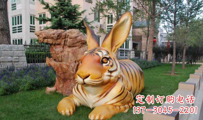 温州玻璃钢兔子雕塑 (2)
