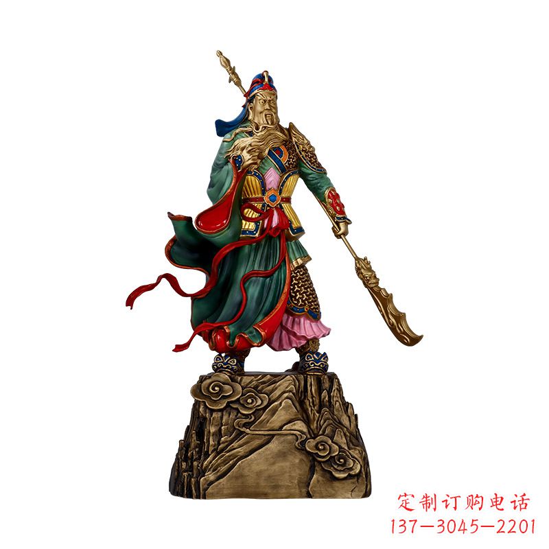 温州玻璃钢武财神关羽雕塑