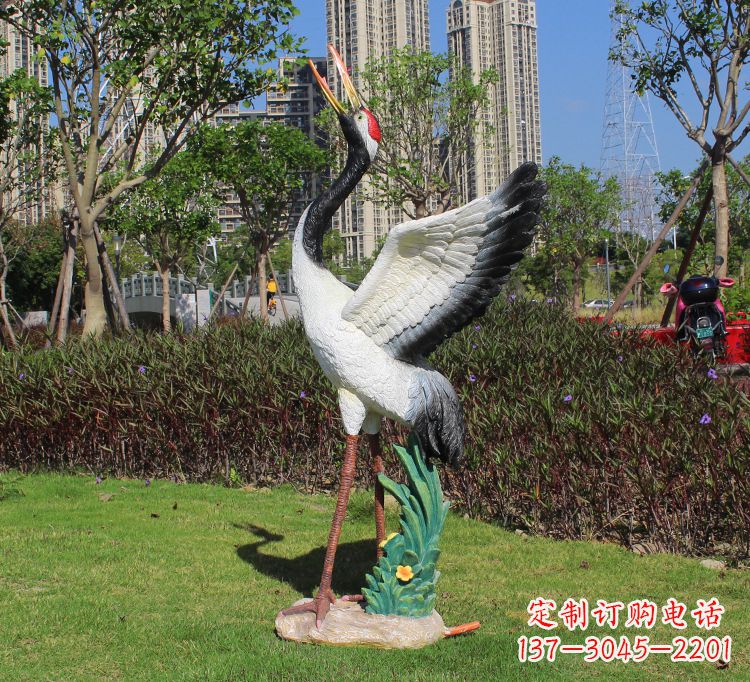 温州玻璃钢仙鹤雕塑