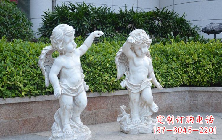 温州玻璃钢小天使雕塑 西方人物雕塑