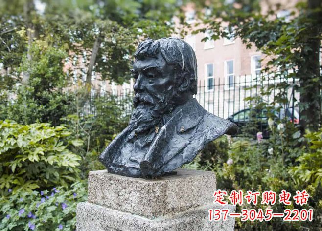 温州伯特兰·罗素铜雕胸像-世界名人英国著名哲学家雕塑