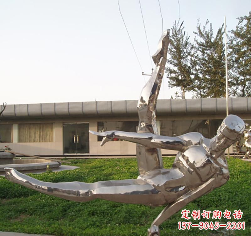 温州不锈钢鞍马运动人物雕塑2