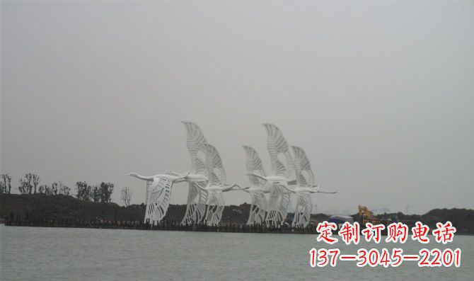 温州不锈钢白鹭动物雕塑