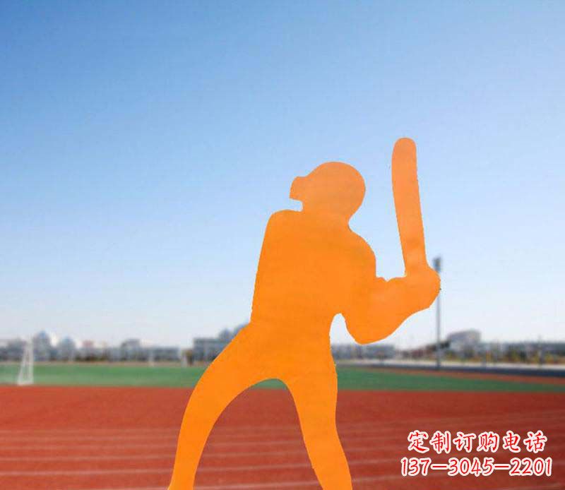 温州不锈钢棒球雕塑