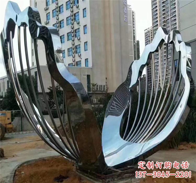 温州不锈钢贝壳景观雕塑