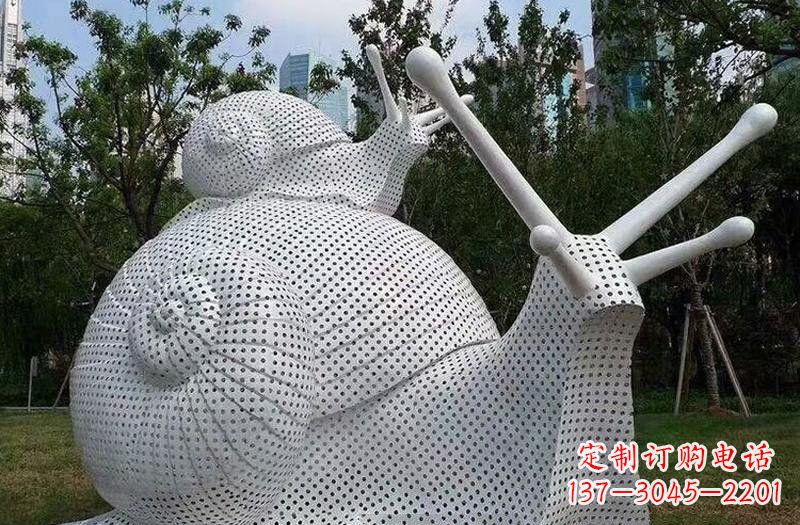 温州不锈钢编织抽象蜗牛雕塑