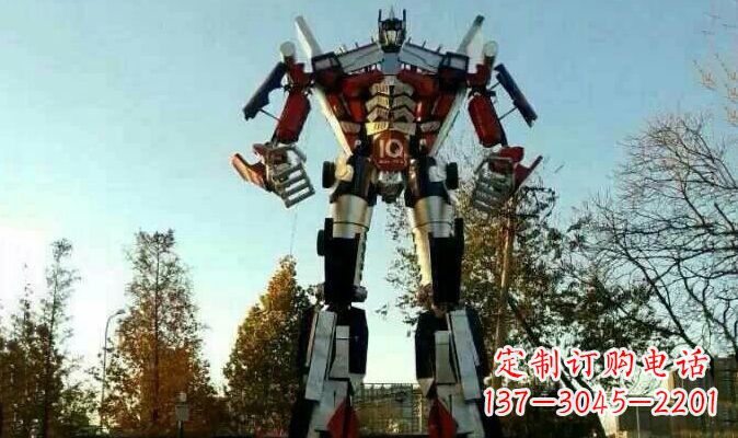 温州不锈钢变形金刚卡通雕塑