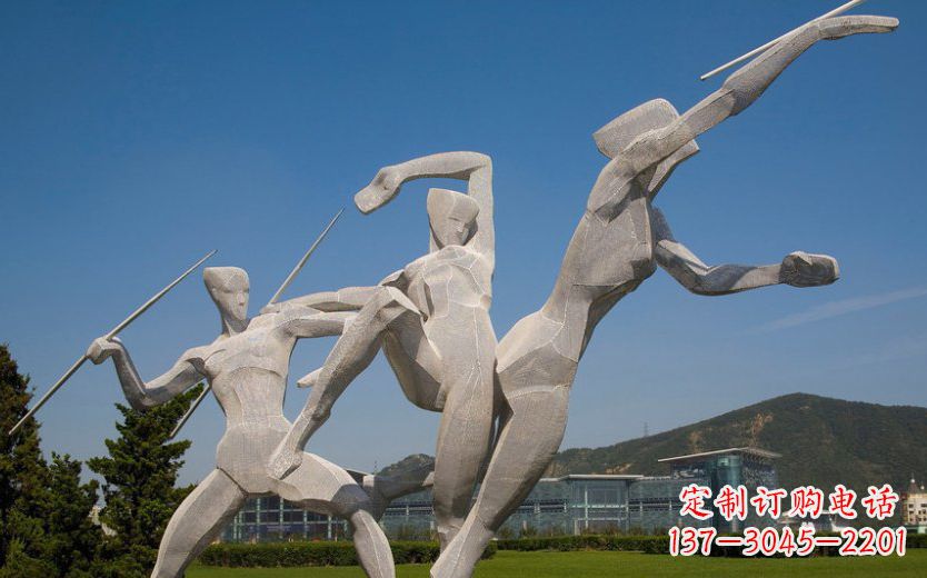 温州不锈钢标枪运动雕塑