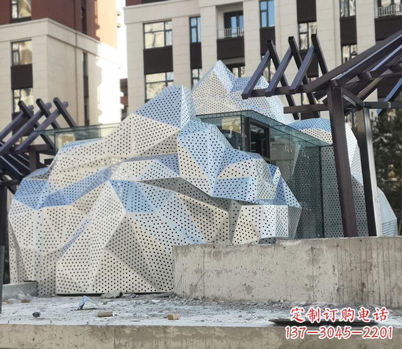 温州不锈钢别墅假山景观雕塑
