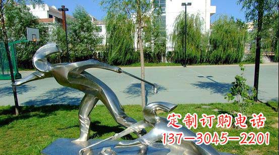 温州不锈钢冰壶运动雕塑
