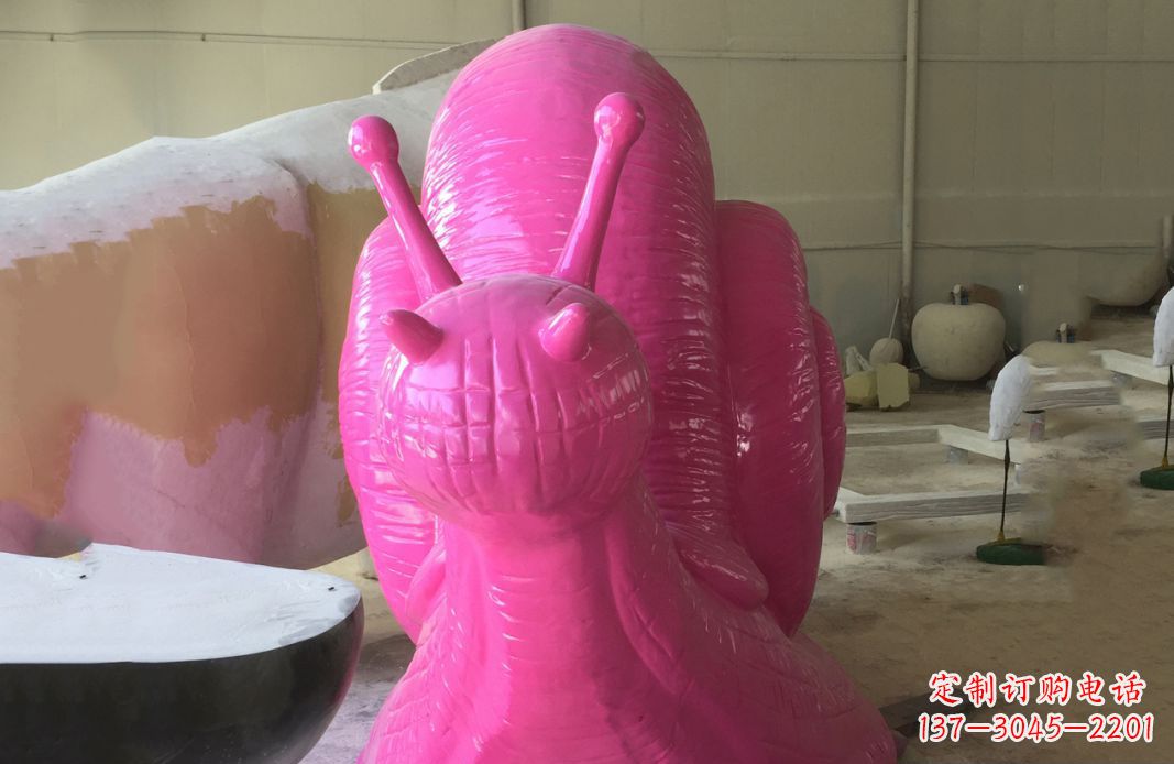 温州不锈钢彩绘蜗牛公园景观雕塑