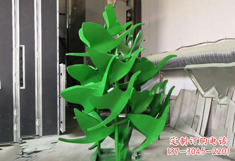 温州不锈钢彩色抽象大雁雕塑