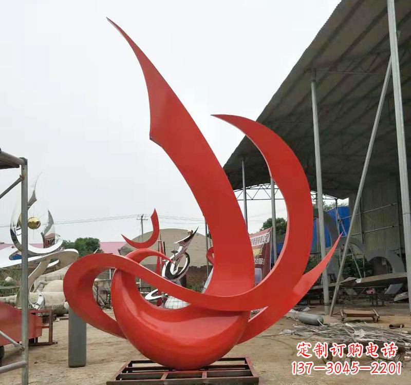 温州不锈钢彩色凤凰雕塑2