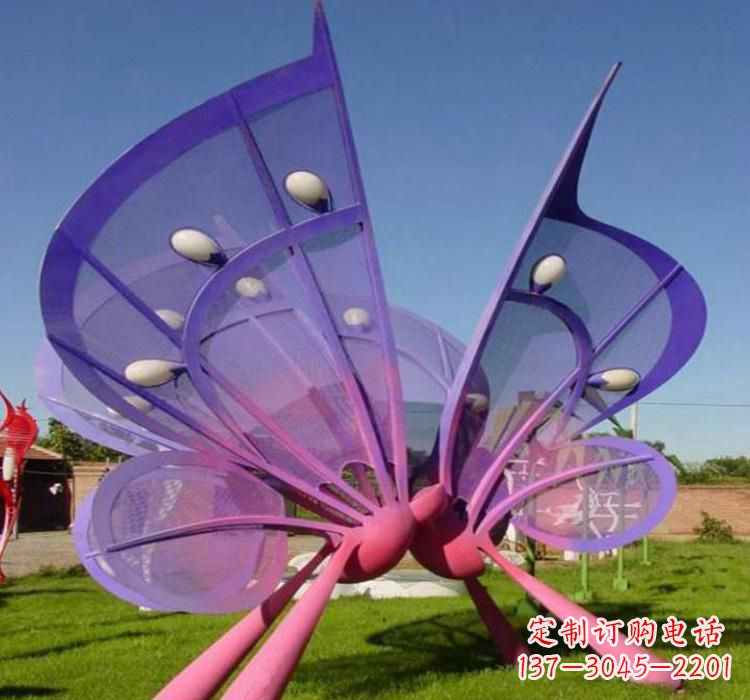 温州不锈钢彩色蝴蝶雕塑